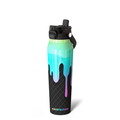 🔥Dual-function lid water bottle - double-layer insulation for 24 hours
