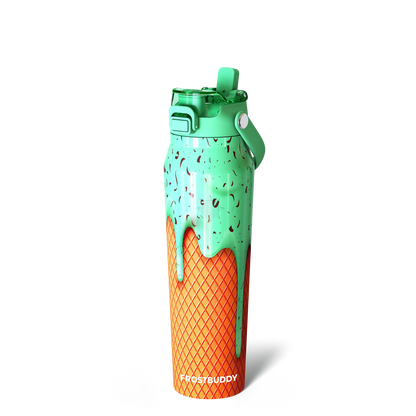 🔥Dual-function lid water bottle - double-layer insulation for 24 hours