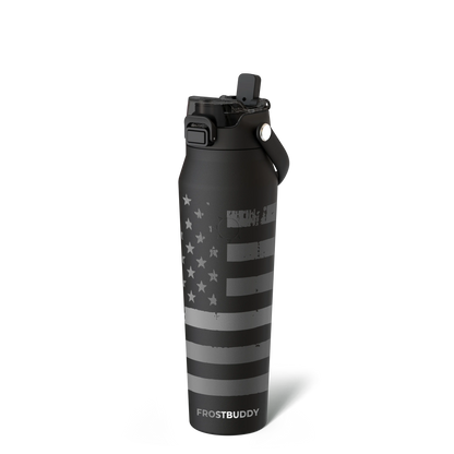 🔥Dual-function lid water bottle - double-layer insulation for 24 hours