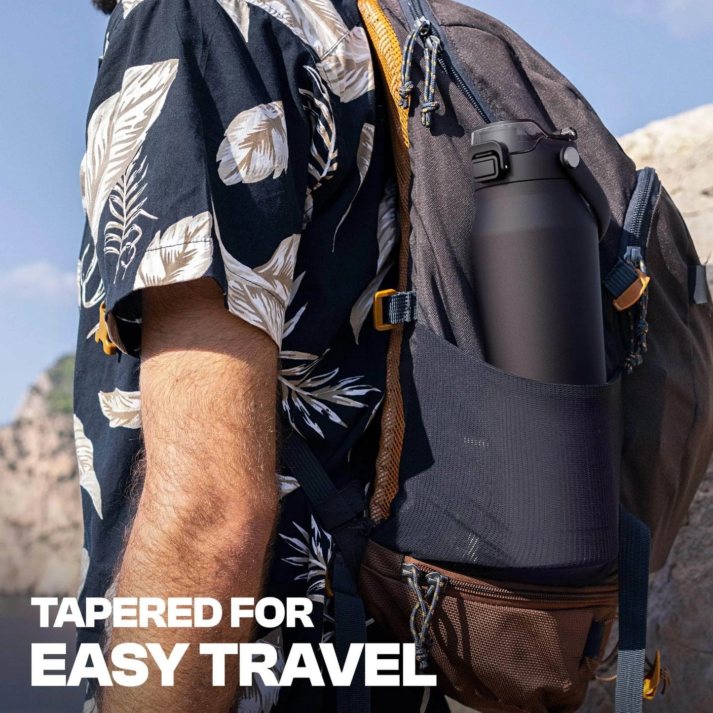 🔥Dual-function lid water bottle - double-layer insulation for 24 hours